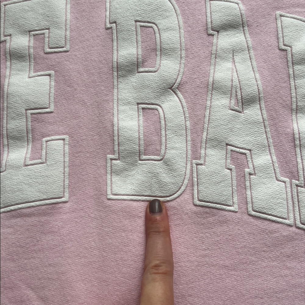 The Bar Blush Pink Varsity Crewneck Sweatshirt - Picture 7 of 9